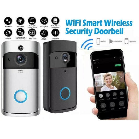 Wireless WiFi Video Doorbell Smart Phone DoorRing - Picture 1 of 7